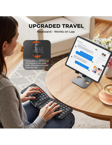Teclado Plegable Ergonómico Meetion K9880 Bluetooth Inalámbrico