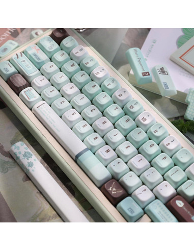 Teclas de Teclado Mecánico TIMSEKER FOA PBT Verde Menta 147 Unidades