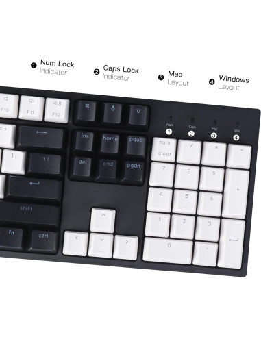 Teclado Mecánico Gaming Keychron C2 USB-C 104 Teclas LED Blanca