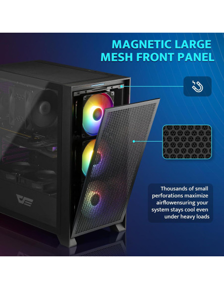 Caja de PC ATX darkFlash DRX70 con Ventiladores RGB 3x120mm Caja de PC ATX darkFlash DRX70 con Ventiladores RGB 3x120mm