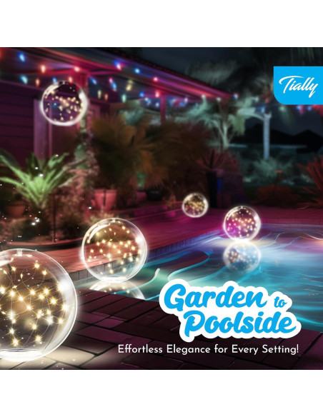 Luces Flotantes de Piscina Solar TIALLY - 35.56 cm LED Cálido (2 Paquete) Luces Flotantes de Piscina Solar TIALLY - 35.56 cm LED Cálido (2 Paquete)