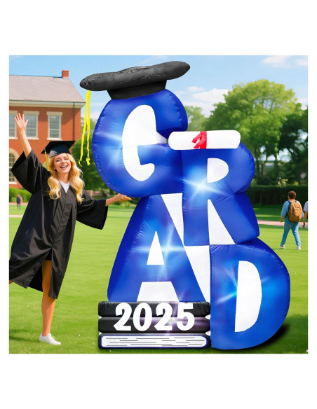 Decoración Inflable de Graduación 2025 TURNMEON 1.83m con LED Decoración Inflable de Graduación 2025 TURNMEON 1.83m con LED