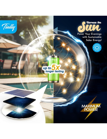 Luces Flotantes de Piscina Solar TIALLY - 35.56 cm LED Cálido (2 Paquete) Luces Flotantes de Piscina Solar TIALLY - 35.56 cm LED Cálido (2 Paquete)