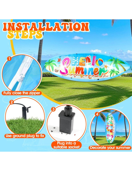 Tabla de Surf Inflable Eyourlife 152 cm con Luces LED Tabla de Surf Inflable Eyourlife 152 cm con Luces LED
