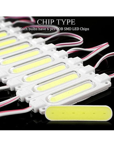 100 Módulos LED 12V IP65 Luz de Reemplazo para Carteles