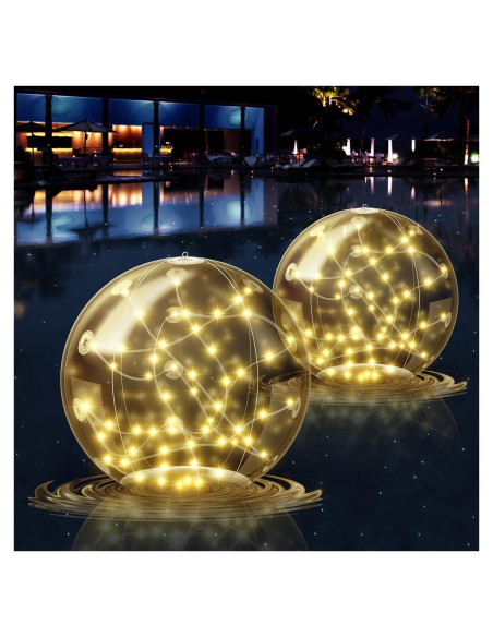 Luces Flotantes Solares LED Sunlisky 36.83cm 2 Pcs Cálido Luces Flotantes Solares LED Sunlisky 36.83cm 2 Pcs Cálido