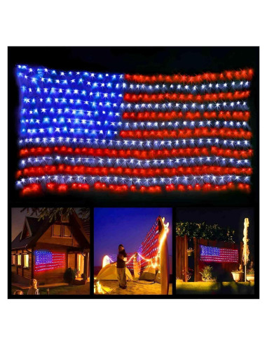Luces LED de Bandera Americana 420 luces 1.98x1.00m ZHEJIANG