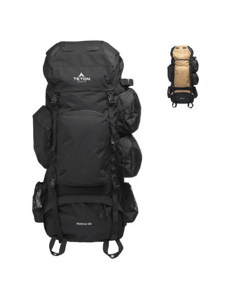Mochila TETON Explorer 85L para Senderismo y Camping Negra Mochila TETON Explorer 85L para Senderismo y Camping Negra