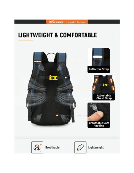 Mochila de Senderismo SKYSPER 30L Azul Unisex Ergonómica Mochila de Senderismo SKYSPER 30L Azul Unisex Ergonómica