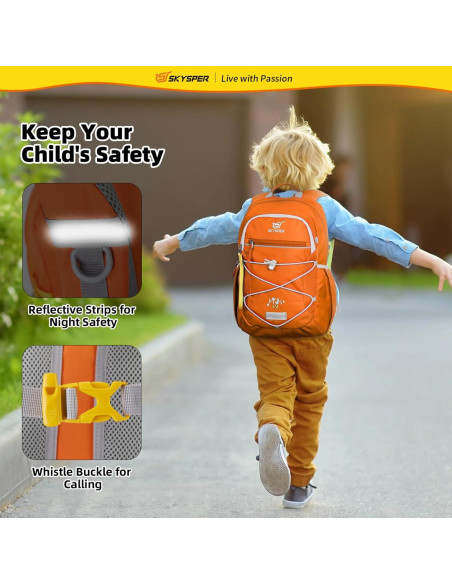 Mochila Escolar SKYSPER 12L para Niños 4-8 Años Naranja Mochila Escolar SKYSPER 12L para Niños 4-8 Años Naranja