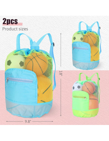 Mochilas de Playa Shindel 2PCS Malla Nylon Plegables 230g