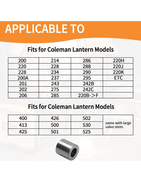 Empaque de Válvula 118D6201 para Linternas y Estufas Coleman - 4 Pcs Empaque de Válvula 118D6201 para Linternas y Estufas Coleman - 4 Pcs