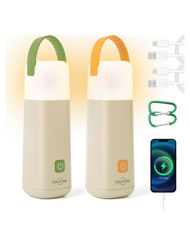 Linterna LED de Camping Dawnrise NL649-Y+G, 350 Horas Luz
