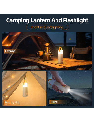 Linterna LED de Camping Dawnrise NL649-Y+G, 350 Horas Luz