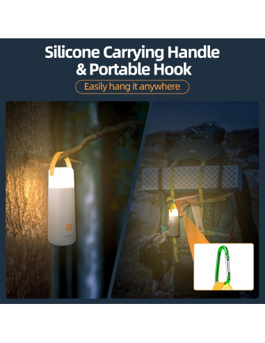 Linterna LED de Camping Dawnrise NL649-Y+G, 350 Horas Luz