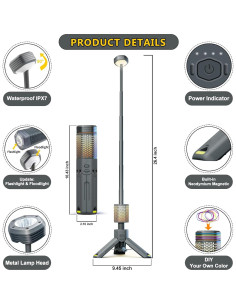 Linterna Telescópica Plegable Siibbea VP-CL 10500mAh Gris 2