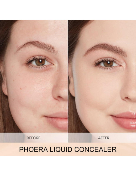 Corrector Líquido PHOERA 28.35g Castaño Cobertura Completa Corrector Líquido PHOERA 28.35g Castaño Cobertura Completa