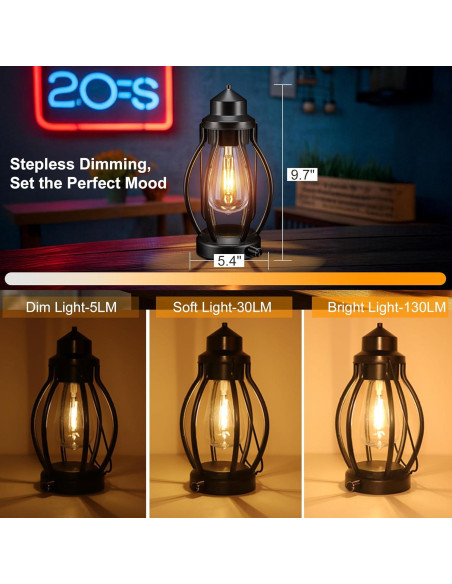 Linternas LED Recargables Pearlstar Vintage 2 Unidades 24.66cm Linternas LED Recargables Pearlstar Vintage 2 Unidades 24.66cm