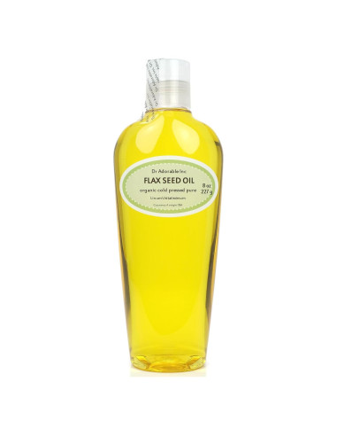 Aceite de Semilla de Lino Orgánico Dr Adorable 227g Prensado en Frío