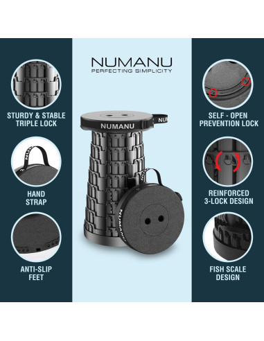 Juego de 2 Sillas Plegables NUMANU 2025 Ajustables 620lb