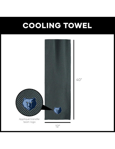 Toalla de Enfriamiento Northwest 30x102 cm Carbón NBA Toalla de Enfriamiento Northwest 30x102 cm Carbón NBA