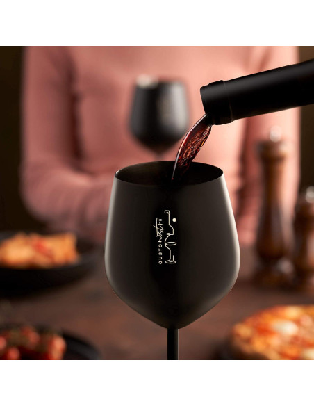 Vasos de Vino de Acero Inoxidable Gusto Nostro - 532 ml - Juego de 2 Vasos de Vino de Acero Inoxidable Gusto Nostro - 532 ml - Juego de 2