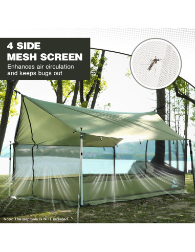 Tienda de Pantalla REDCAMP 3x2x1.9m para Camping y Jardín