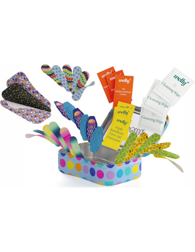 Kit de Primeros Auxilios Welly - 70 Unidades con Vendajes y Ungüentos