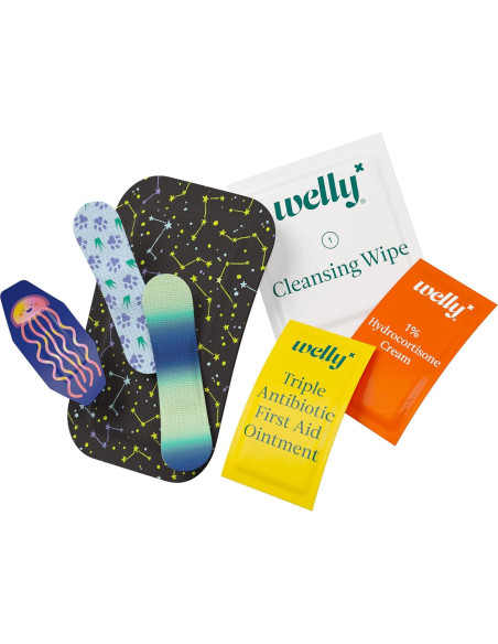 Kit de Primeros Auxilios Welly - 70 Unidades con Vendajes y Ungüentos Kit de Primeros Auxilios Welly - 70 Unidades con Vendajes y Ungüentos