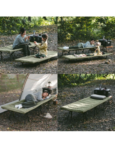 Colchón de Camping Windhike WH-74 Extra Grande Algodón Verde