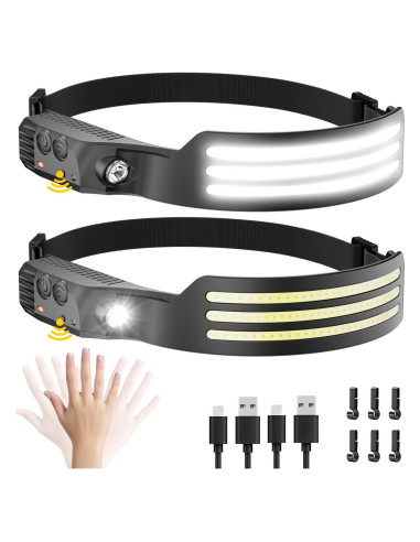 Linterna Frontal Recargable Eatelsin 2PCS 230 Luz LED