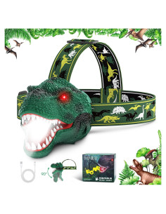 Linterna Frontal Dysaim Dinosaurio T-Rex Recargable 100 Lúmenes