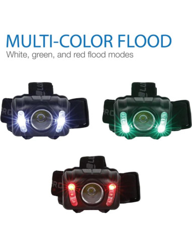 Linterna Frontal LED LUXPRO LP345V2 300 Lúmenes IPX4 2 Paquete