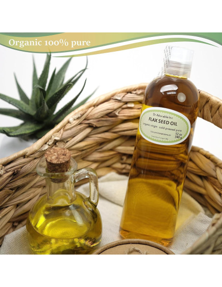 Aceite de Semilla de Lino Orgánico Dr Adorable 700 ml Prensado en Frío Aceite de Semilla de Lino Orgánico Dr Adorable 700 ml Prensado en Frío