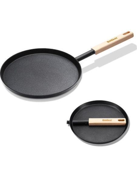 Sartén Plancha Bodkar 20cm Ligera Mango Madera Camping Sartén Plancha Bodkar 20cm Ligera Mango Madera Camping