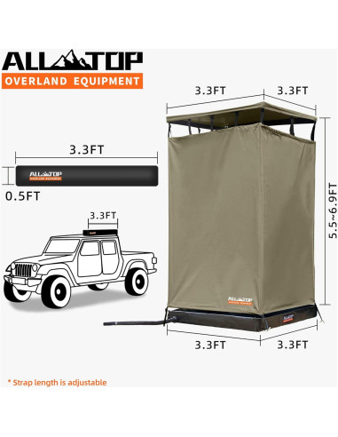 Ducha de Toldos ALL-TOP ATSA 1m con Alfombrilla y Luz LED