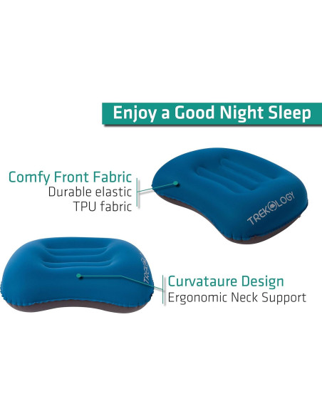Almohada Inflable TREKOLOGY Aluft 1.0 para Camping - Azul Almohada Inflable TREKOLOGY Aluft 1.0 para Camping - Azul