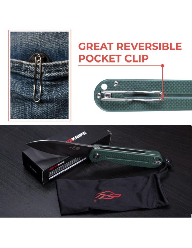 Cuchillo Plegable Firebird FH922-GB Acero D2 Mango G10 Verde