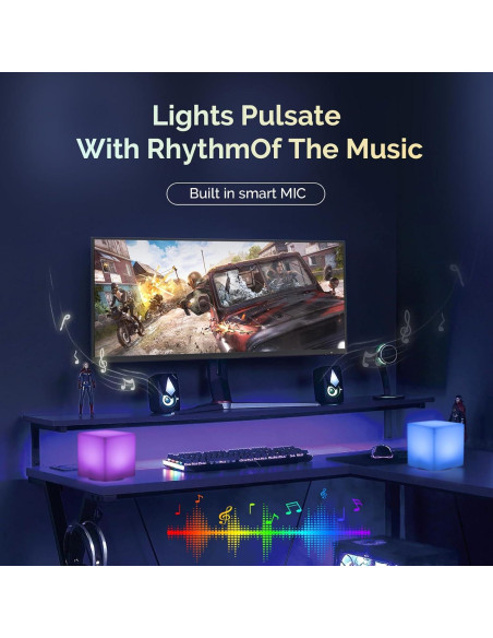 Lámpara LED Cubo Inteligente LOFTEK Smare Cube-02 RGB, Recargable Lámpara LED Cubo Inteligente LOFTEK Smare Cube-02 RGB, Recargable