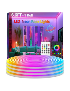 Tira de Luces LED Neón 2m httpsmp, Control Remoto, IP67