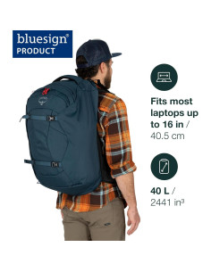 Mochila de viaje Osprey Farpoint 40L para hombres - Negra 2