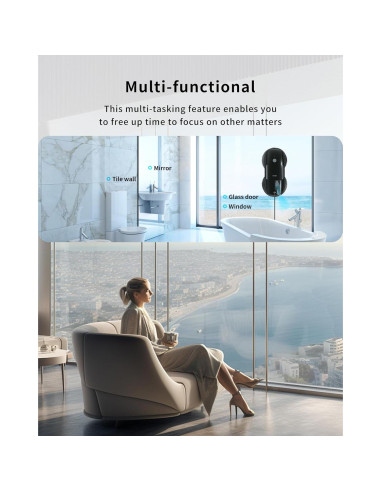 Robot Limpiador de Ventanas FMART T9PRO - 3800PA, Control Remoto