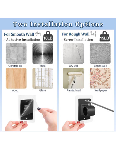 Soporte de Varilla de Cortina Sin Taladro Tidisort 12PCS Negro