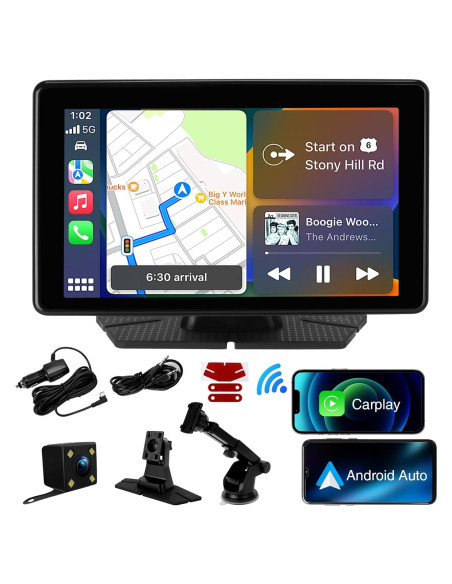 Pantalla CarPlay 7" NRKDUBQ HD Inalámbrica con GPS y Bluetooth Pantalla CarPlay 7" NRKDUBQ HD Inalámbrica con GPS y Bluetooth