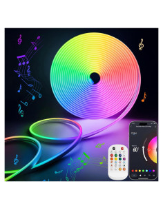 Tira LED Neón RGB Lamomo 5m Control App Impermeable
