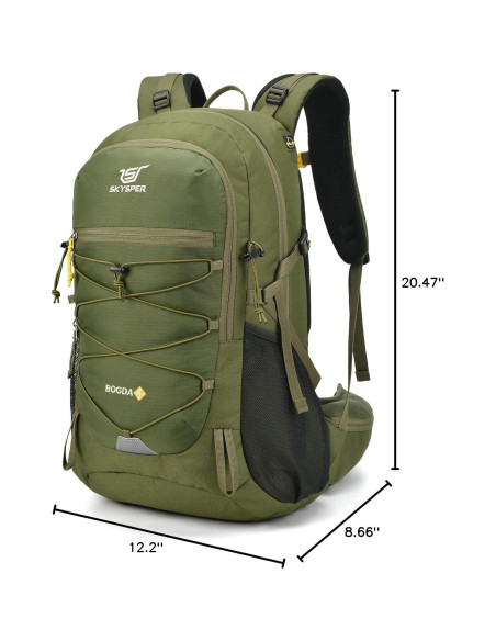 Mochila de Senderismo SKYSPER 35L Impermeable Unisex Verde Mochila de Senderismo SKYSPER 35L Impermeable Unisex Verde