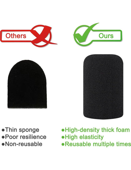 Funda de espuma para micrófono SOULWIT - Filtro pop negro Funda de espuma para micrófono SOULWIT - Filtro pop negro