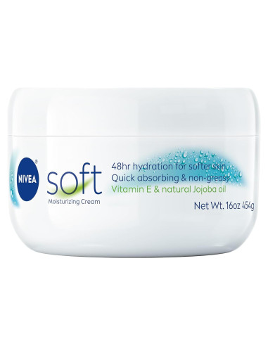 NIVEA Suave Crema Hidratante 454 g - Facial, Corporal y de Manos