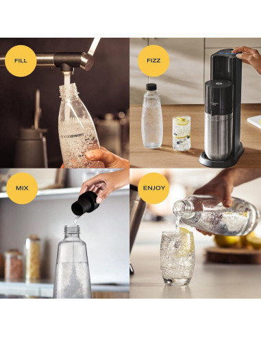 SodaStream E-Duo Fabricante de Agua Espumosa Negro 60L