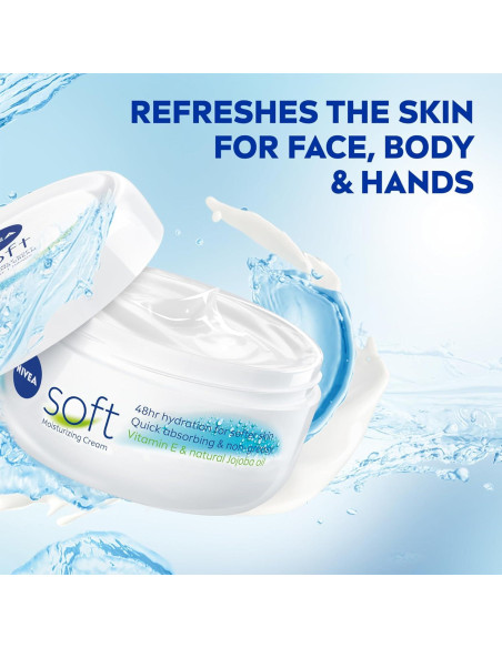 NIVEA Suave Crema Hidratante 454 g - Facial, Corporal y de Manos NIVEA Suave Crema Hidratante 454 g - Facial, Corporal y de Manos